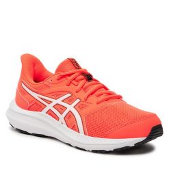 Buty do biegania Asics. Czerwone obuwie sportowe damskie Asics, bez wzorów, do biegania. Za 149.99 zł.