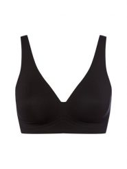 Mey Biustonosz trójkątny damski Kobiety czarny jednolity, M. Czarne biustonosze Mey, bez wzorów, ze skóry. Za 249.95 zł.