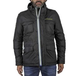 Parka Peak Mountain Cowai. Czarne parki męskie Peak Mountain, m, bez wzorów, z poliamidu, bez kaptura. Za 305.50 zł.