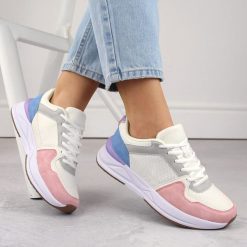 Buty sportowe damskie sznurowane multikolor Atletico WY23593. Obuwie sportowe damskie Atletico, bez wzorów, ze skóry ekologicznej, trekkingowe. Za 68.00 zł.