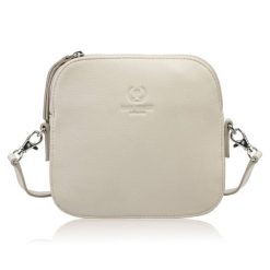 Mała torebka damska skórzana kopertówka na ramię crossbody do ręki beżowa Paolo Peruzzi AY-24-BG. Brązowe kopertówki damskie bez wzorów, z materiału, eleganckie, małe, bez dodatków. Za 139.00 zł.