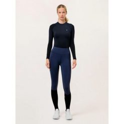 Damskie legginsy jeździeckie z pełną przyczepnością Equestrian Stockholm Dressag. Niebieskie legginsy damskie EQUESTRIAN STOCKHOLM, l, bez wzorów. Za 457.05 zł.