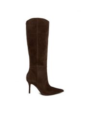 Guess Kozaki FLFGRS SUE11 Brązowy. Brązowe kozaki damskie Guess, ze skóry, bez obcasa, na szpilce. Za 885.50 zł.