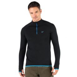 Koszulka turystyczna męska Woolona Halldor z długim rękawem 100% Merino. Czarne koszulki sportowe męskie WOOLONA, m, bez wzorów, bez kołnierzyka, bez ramiączek, trekkingowe. W wyprzedaży za 378.00 zł.