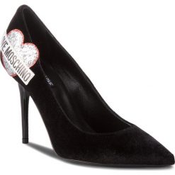 Szpilki LOVE MOSCHINO - JA10039C16IFX000 Nero. Czarne szpilki damskie Love Moschino, z materiału. Za 959.00 zł.