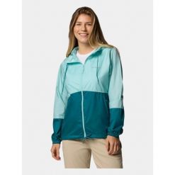 Kurtka przeciwwiatrowa damska Columbia Flash Forward II Windbreaker. Zielone kurtki sportowe damskie Columbia, xs, bez wzorów, z softshellu, bez kaptura, trekkingowe. Za 151.99 zł.