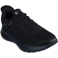 Buty sportowe męskie Skechers Bob Squad Chaos Solid Step. Czarne buty sportowe męskie Skechers, bez zapięcia. Za 299.99 zł.