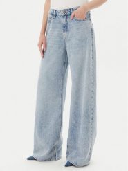 Guess Jeansy W5YA82 D5QKA Niebieski Wide Leg. Niebieskie jeansy damskie Guess. Za 599.99 zł.