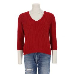 Second life - Damski czerwony sweter - Jak nowy. Czerwone swetry damskie Ralph Lauren, bez wzorów, sportowe, bez kołnierzyka, bez ramiączek, bez kaptura. Za 148.01 zł.