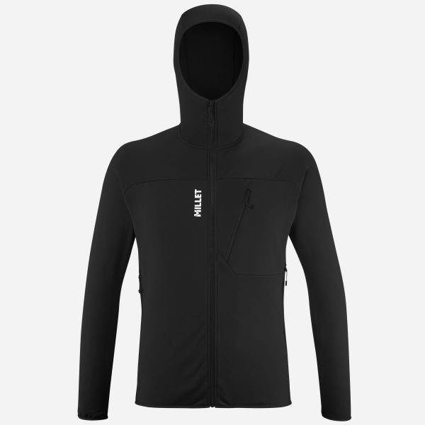 Bluza męska Millet Seneca Fleece Hoodie. Czarne bluzy męskie Millet, m, bez wzorów, z elastanu, z kapturem, na fitness i siłownię. Za 519.99 zł.