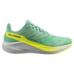 Buty do chodzenia damskie Salomon Aero Blaze W. Zielone obuwie sportowe damskie Salomon, bez wzorów, z materiału, trekkingowe. Za 473.00 zł.