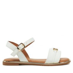 Sandały Tommy Hilfiger. Białe sandały dziewczęce Tommy Hilfiger, bez zapięcia. Za 229.99 zł.
