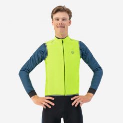 Kamizelka rowerowa męska Rogelli CORE. Czarne koszulki sportowe męskie Rogelli, m, bez wzorów, bez kołnierzyka, bez ramiączek, rowerowe. Za 192.00 zł.