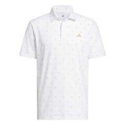 Koszulka polo z nadrukiem adidas ULT Esce. Białe koszulki polo męskie Adidas, m, z aplikacjami, z materiału, eleganckie, bez ramiączek. Za 338.00 zł.