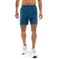 Męskie krótkie spodenki do biegania 2 w 1 Fitness Siroko Admix Blue. Niebieskie krótkie spodenki sportowe męskie SIROKO, m, bez wzorów, z materiału, do biegania. Za 168.00 zł.