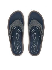 Clarks Japonki Wesley Sun 26181916 Granatowy. Niebieskie klapki męskie Clarks, ze skóry. Za 259.99 zł.