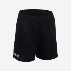 Spodenki siatkarskie dla chłopców Allsix V100 czarne. Czarne szorty dla chłopców ALLSIX, bez wzorów, z materiału, klasyczne. Za 24.99 zł.
