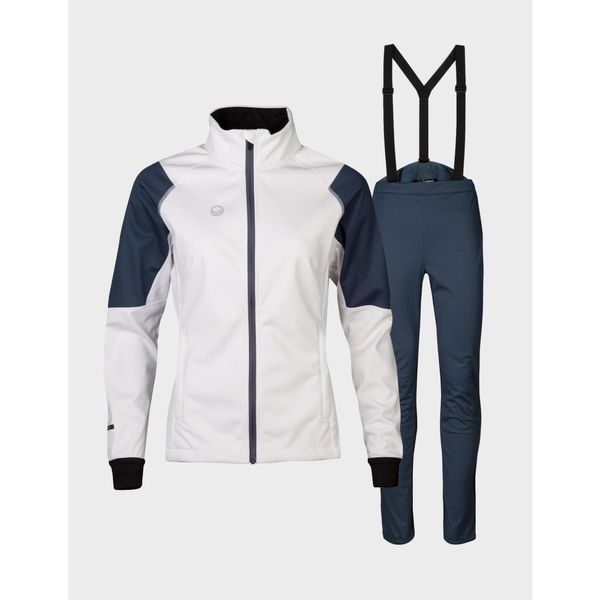 Komplet do narciarstwa biegowego damski Halti Nietos XCT. Białe bluzy sportowe damskie Halti, bez wzorów, bez kaptura, narciarskie. Za 894.99 zł.