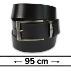 Pasek do Spodni, Czarny 95 cm, Skórzany, Elegancki, Męski, Możliwość Skrócenia -ZET. Czarne paski damskie Zet, bez wzorów, ze skóry, eleganckie. Za 89.00 zł.