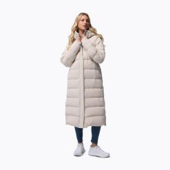 Płaszcz puchowy damski Columbia Amaze Puff Long Hooded. Brązowe płaszcze damskie Columbia, bez wzorów, z puchu, sportowe, bez kaptura. Za 1,199.00 zł.