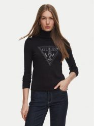 Guess Golf W6BR54 Z1455 Czarny Regular Fit. Czarne swetry damskie Guess, xl, z aplikacjami, z wiskozy, bez kołnierzyka, bez ramiączek, bez kaptura. Za 344.99 zł.