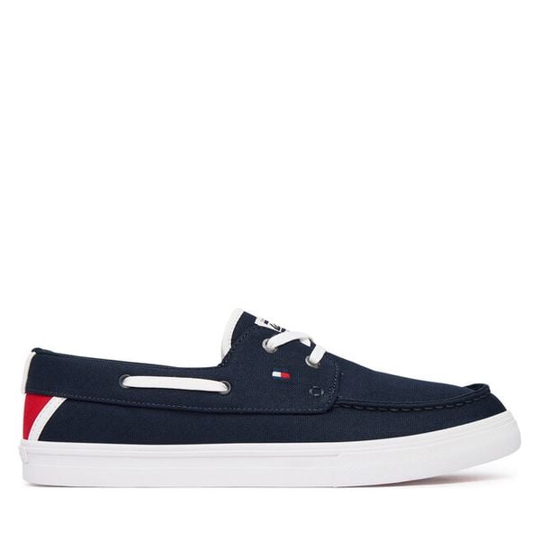 Tenisówki Tommy Hilfiger. Niebieskie trampki męskie Tommy Hilfiger, bez wzorów, bez zapięcia. Za 315.99 zł.