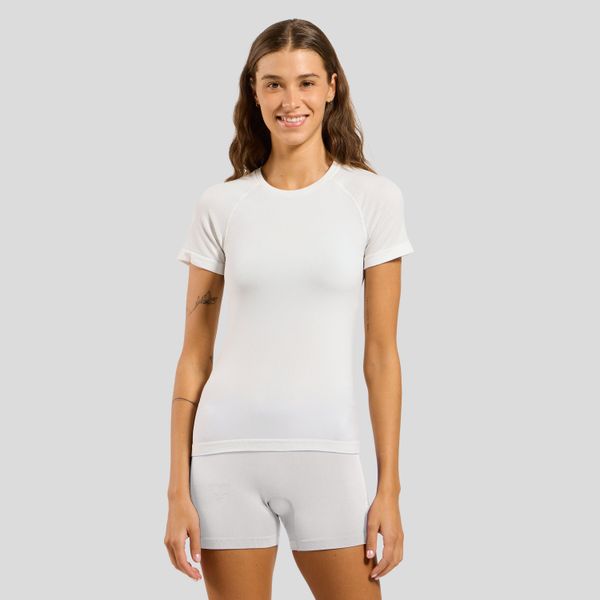 T-shirt Odlo manches courtes Performance Light ECO. Białe t-shirty damskie Odlo, l, bez wzorów, z materiału, bez kołnierzyka. Za 200.80 zł.