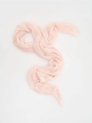 Gładki szal z dodatkiem wiskozy - pastelowy róż. Czerwone szaliki i chusty damskie Reserved, bez wzorów, z wiskozy. W wyprzedaży za 22.99 zł.