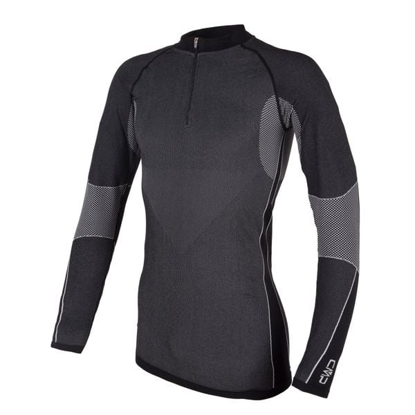 Bluza bezszwowa CMP. Czarne bluzki z długim rękawem męskie CMP, na zimę, m, bez wzorów, z materiału, bez kaptura. Za 225.50 zł.
