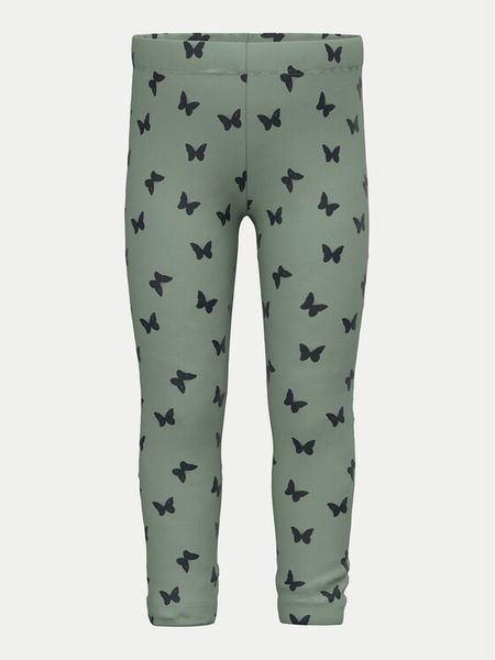 NAME IT Legginsy 13225451 Zielony Slim Fit. Zielone legginsy dla dziewczynek Name it, bez wzorów, z syntetyku. Za 49.99 zł.