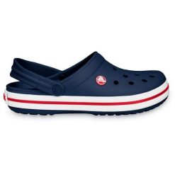 Chodaki Crocs Crocband. Białe klapki damskie Crocs, bez wzorów, sportowe, bez obcasa. W wyprzedaży za 148.47 zł.