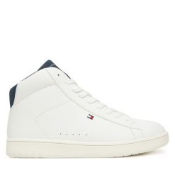 Sneakersy Tommy Hilfiger. Białe trampki i tenisówki chłopięce Tommy Hilfiger, bez wzorów, bez zapięcia. Za 319.99 zł.