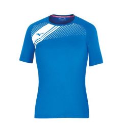 Damski jersey Mizuno Team Iwata Game. Niebieskie t-shirty damskie Mizuno, bez wzorów, z jersey, sportowe, bez kołnierzyka. Za 152.50 zł.