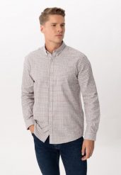 Koszula w kratkę, Regular Fit, K-NUMERO. Zielone koszule męskie Volcano, m, z aplikacjami, z bawełny, biznesowe, bez kołnierzyka, bez ramiączek. Za 139.99 zł.