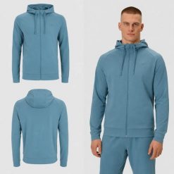 BLUZA MĘSKA SPORTOWA 4F TRENINGOWA SZYBKOSCHNĄCA M631 KOLOR NIEBIESKI. Niebieskie bluzy męskie 4f, l, bez wzorów, z materiału, bez kaptura, do biegania. Za 147.61 zł.