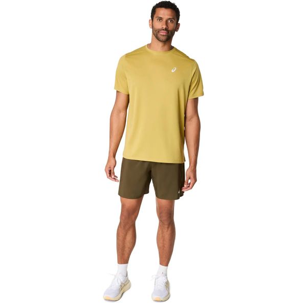 Koszulka Asics. Zielone koszulki sportowe męskie Asics, l, bez wzorów, z materiału, bez kołnierzyka, bez ramiączek, do biegania. Za 135.50 zł.