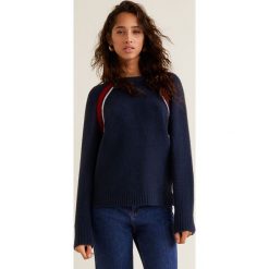 Mango - Sweter Bandida. Czarne swetry damskie Mango, z dzianiny, z okrągłym kołnierzem. Za 119.90 zł.