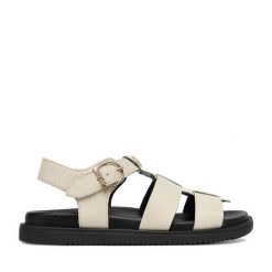 Sandały Beverly Hills Polo Club. Brązowe sandały damskie Beverly Hills Polo Club, bez wzorów, bez obcasa, na płaskiej podeszwie, bez zapięcia. Za 369.99 zł.