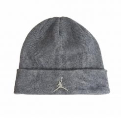 Czapka zimowa Air Jordan Cuffed Beanie Carbon Heather Szara - 9A0063-GEH. Szare czapki i kapelusze damskie Jordan, na zimę, bez wzorów, sportowe. Za 136.85 zł.