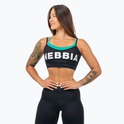 Biustonosz NEBBIA Flex. Czarne obuwie sportowe damskie Nebbia, bez wzorów, na fitness i siłownię. Za 129.99 zł.