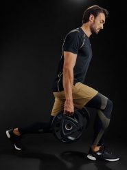 4F Legginsy treningowe męskie - czarne XL. Czarne legginsy sportowe męskie 4f, l, bez wzorów, z materiału, do biegania. Za 149.99 zł.