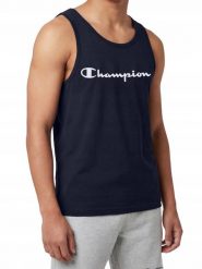 Koszulka Męska Champion Bez Rękawów Tank Top. Niebieskie t-shirty męskie Champion, m, bez wzorów, z bawełny, klasyczne, bez kołnierzyka. Za 129.00 zł.