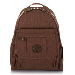 Plecak damski Bag Street SP-10-BR brązowy. Brązowe plecaki damskie Bag Street, bez wzorów, z materiału, street. Za 89.99 zł.