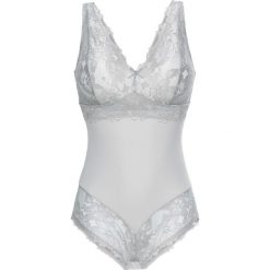 Body bonprix matowy srebrny - beżowy. Szare body damskie bonprix, z haftami. Za 79.99 zł.