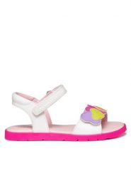 Geox Sandały J Sandal Joyfoot Gir J65P1D 000BC C0653 D Biały. Białe sandały dziewczęce Geox, ze skóry, bez zapięcia. Za 249.99 zł.