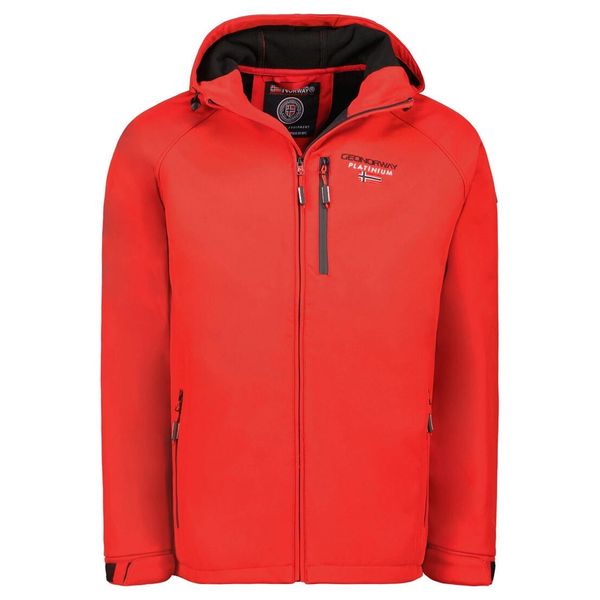Kurtka softshell męska Geographical Norway TAKITO RED DB MEN 009, czerwona. Czerwone kurtki męskie Geographical Norway, na jesień, m, bez wzorów, z elastanu, trekkingowe. Za 179.00 zł.