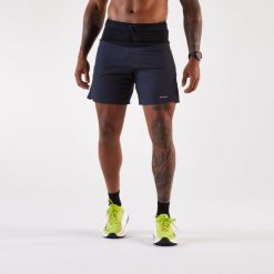 Spodenki do biegania w terenie męskie Kiprun Run 900 Ultra. Brązowe krótkie spodenki sportowe męskie KIPRUN, l, bez wzorów, z materiału, do biegania. Za 119.99 zł.