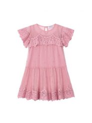 Mayoral Sukienka elegancka 3909 Różowy Regular Fit. Czerwone sukienki dla dziewczynek Mayoral, bez wzorów, z syntetyku, eleganckie, bez ramiączek. Za 149.99 zł.