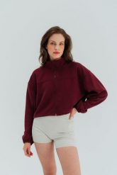 Kurtka sportowa Moonholi Uptown z zamkiem. Czerwone kurtki sportowe damskie MOONHOLI, m, bez wzorów, bez kaptura, na fitness i siłownię. Za 399.00 zł.