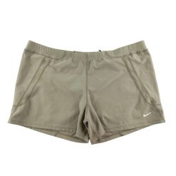 Second life - Spodenki Fit-dry dla kobiet - Stan bardzo dobry. Brązowe szorty sportowe damskie Nike, bez wzorów, sportowe, na fitness i siłownię. Za 63.41 zł.